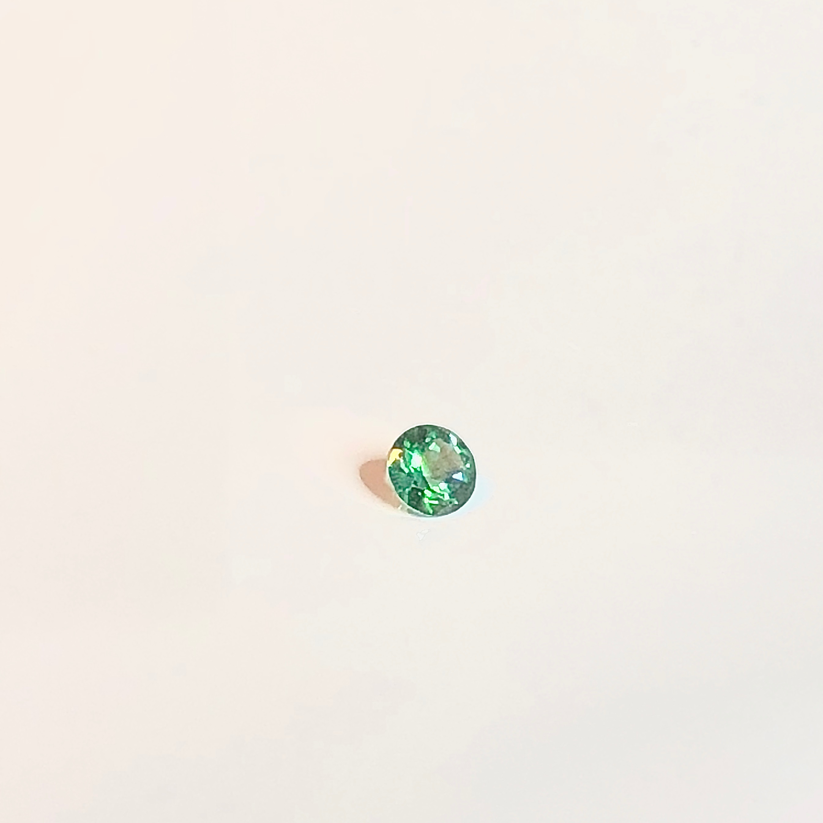 Silverkula Grön Topas med 80 cm kedja